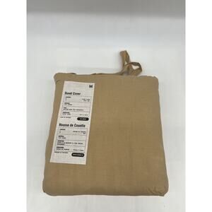 Urban Outfitter Crisscross Tufted Cotton Duvet Cover Tan Dull Queen Size